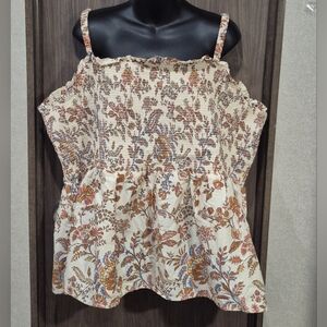 $15 OR 3/$30 Old Navy Smocked Peplum Babydoll Tank Plus Size 4X NWOT